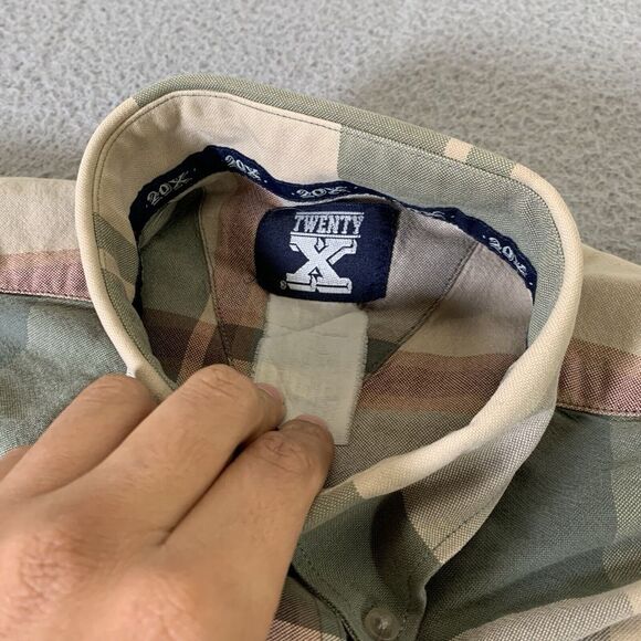 Wrangler Twenty X Western Shirt Mens XL Button Up 20x Tartan Plaid Pocket Cowboy - Picture 4 of 11